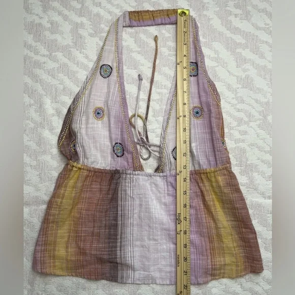 Zara Beaded Halter Top Sz Small - Picture 5 of 9